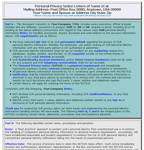 http://www.personalprivacynotice.info